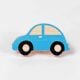 Handcrafted Pine Wood Blue Car Knob